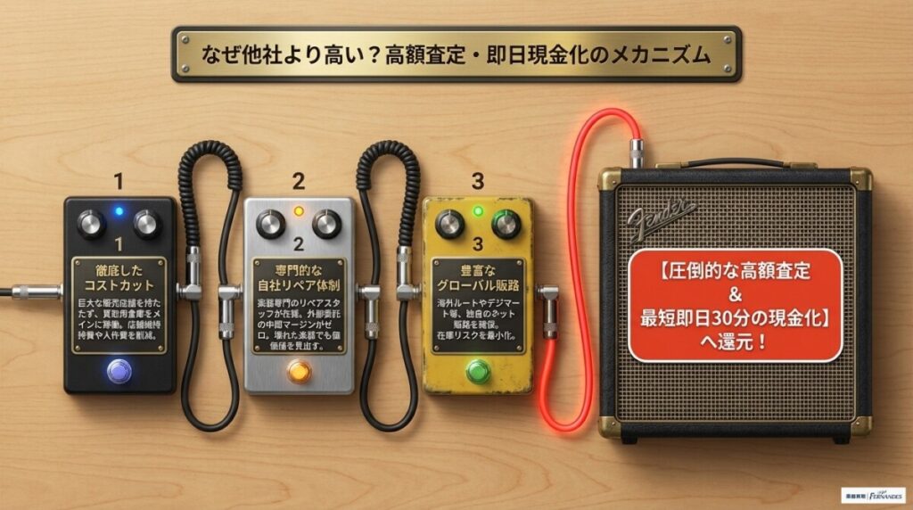 なぜ他社より高い？高額査定・即日現金化の理由