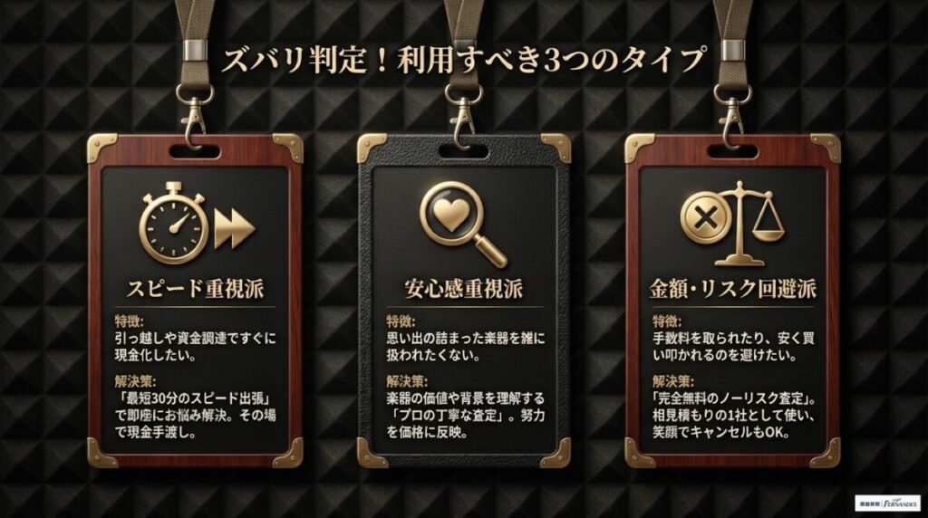 ズバリ判定！利用すべき3つのタイプ