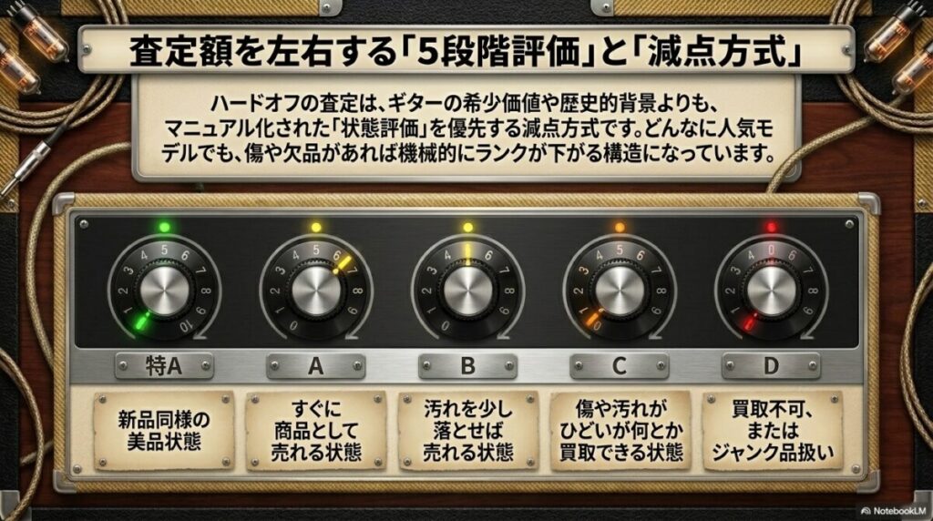 5段階評価と減点方式