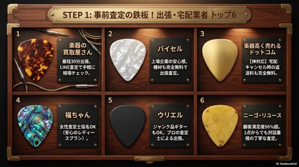 買取業者を6社厳選