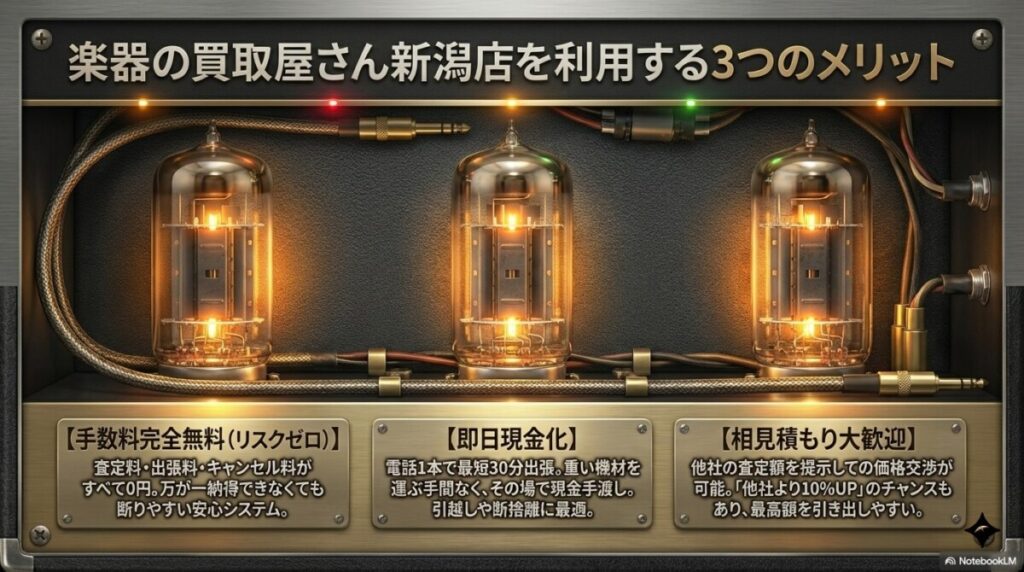 楽器の買取屋さん新潟店を利用する3つのメリット