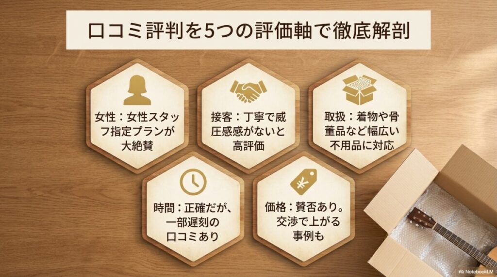 福ちゃんの楽器買取の口コミ・評判を5つの評価軸で徹底解剖!