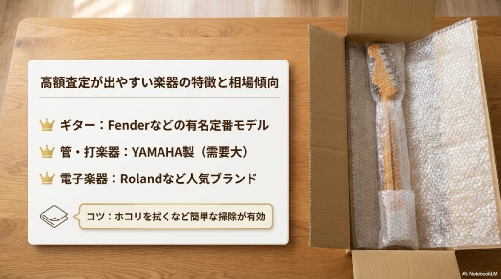 【独自分析】福ちゃんで高額査定が出やすい楽器の特徴と相場傾向