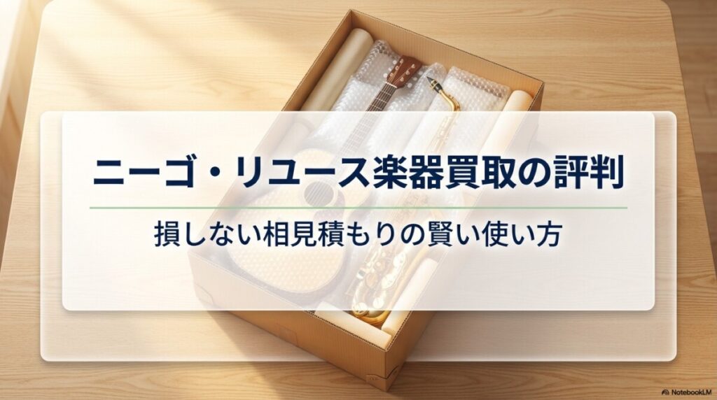 【大手3社比較】ニーゴ・リユース楽器買取の評判と損しない相見積もりのアイキャッチ