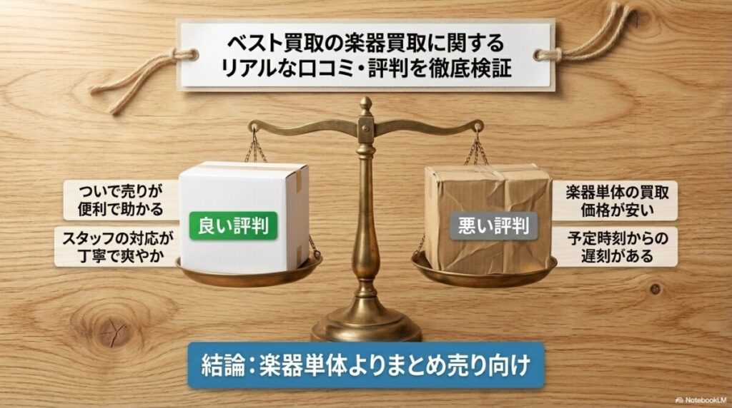 ベスト買取の楽器買取に関するリアルな口コミ・評判を徹底検証