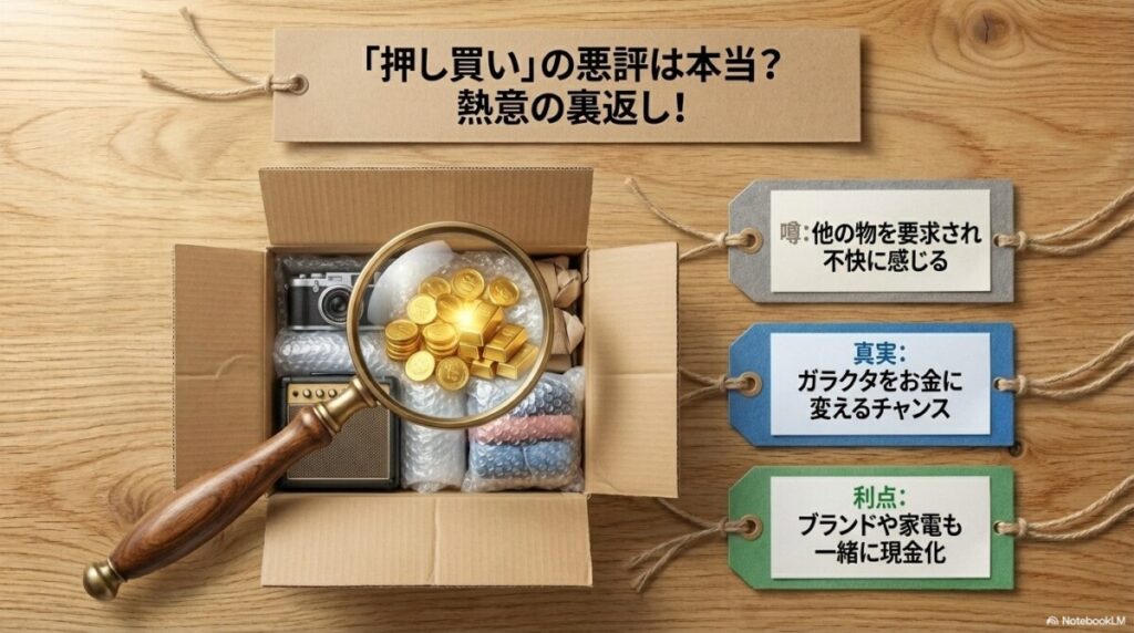 「押し買い」の悪評は本当?どんな不用品も現金化しようとする熱意の裏返し!