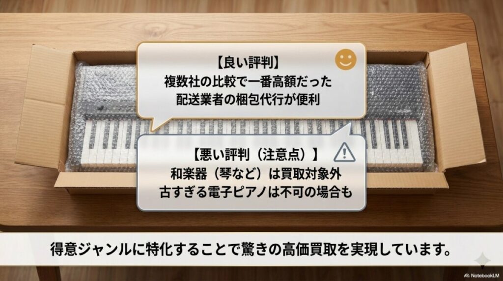 楽器の買取屋さんのリアルな評判・口コミを徹底検証