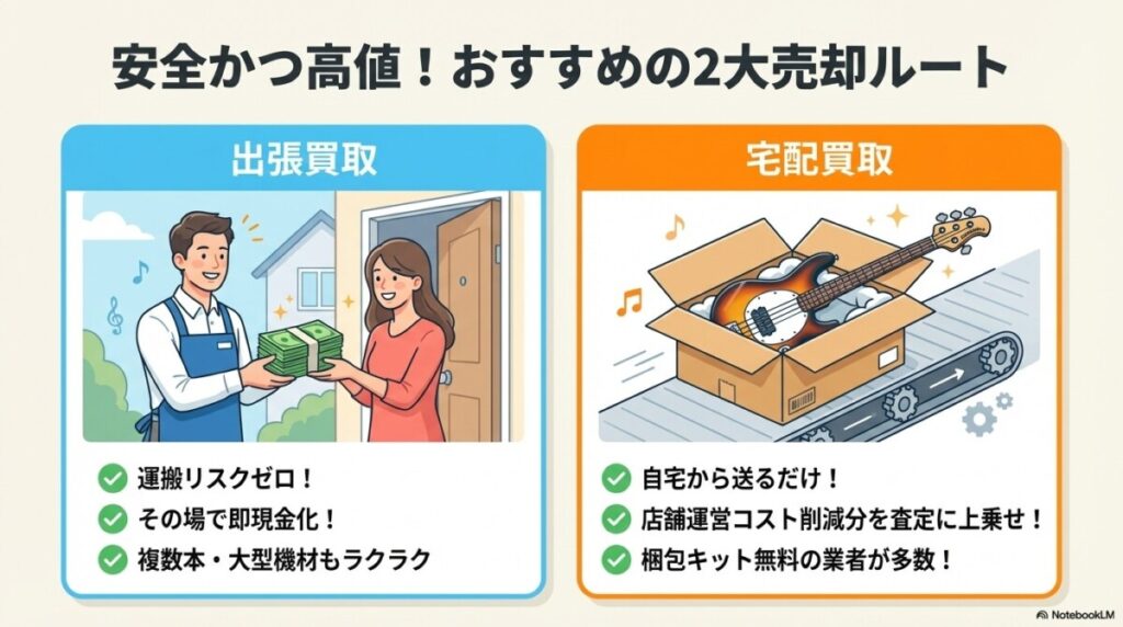 愛機を安全かつ高値で売却できる方法　　図解イラスト