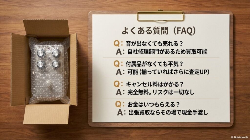楽器の買取屋さんに関するよくある質問（FAQ）