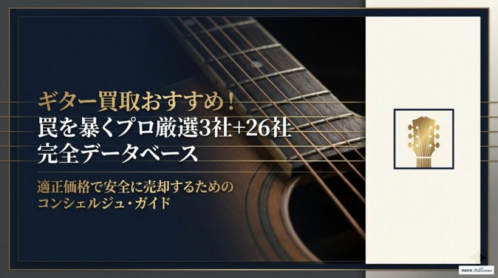 ギター買取おすすめ！罠を暴くプロ厳選3社＋26社データベースのアイキャッチ