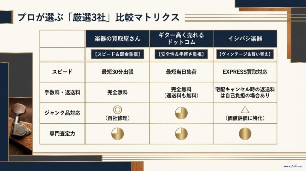 【結論】迷ったらココ！プロが選ぶギター買取おすすめ厳選3社