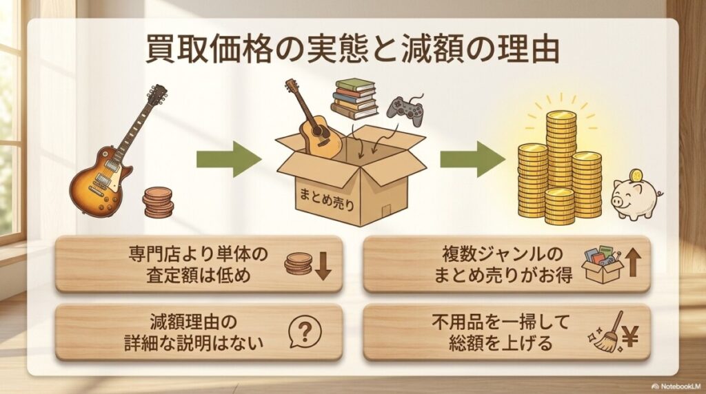 楽器買取アローズの口コミ評価軸①：買取価格（査定額）の実態と減額理由