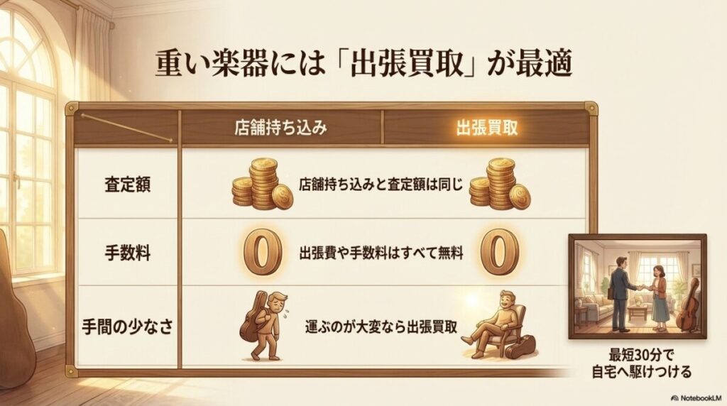 近くに店舗がない場合は「最短30分の出張買取」が最強の代替案