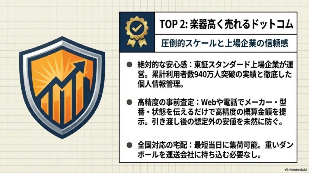 2. 楽器高く売れるドットコム
