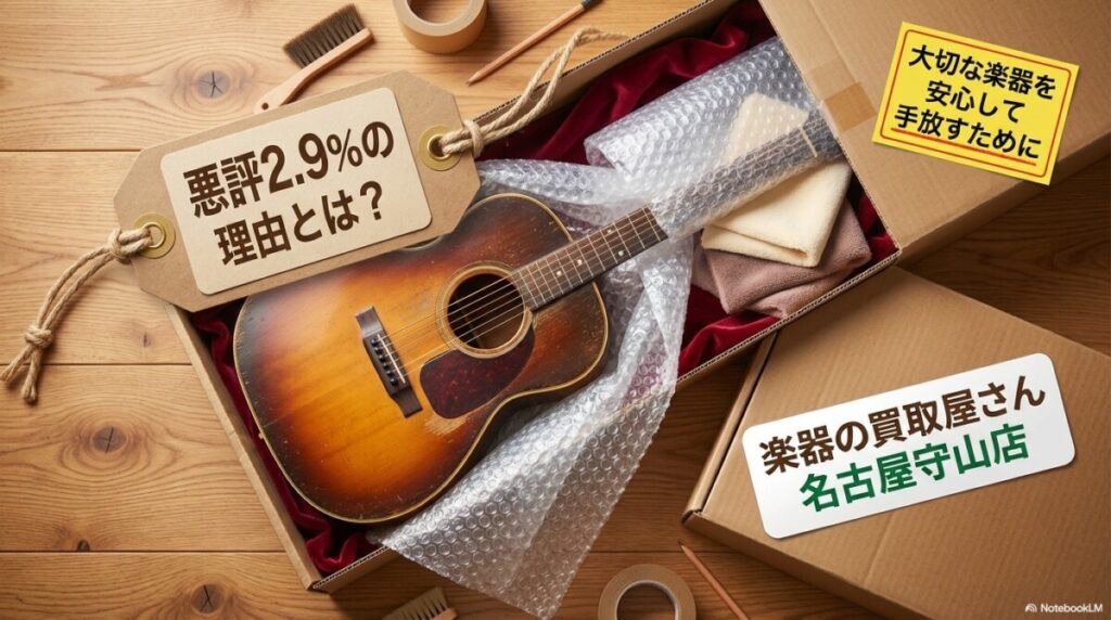 楽器の買取屋さん 名古屋守山店 レビュー！悪評2.9%の理由とはのアイキャッチ