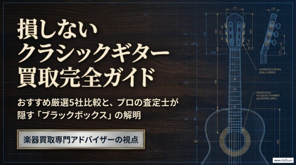 損しないクラシックギター買取おすすめ5選！25社比較と査定の裏側のアイキャッチ