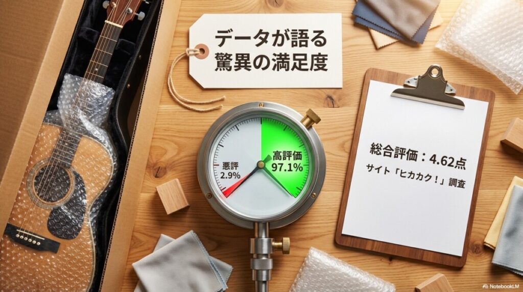 【結論】楽器の買取屋さん 名古屋守山店 レビューの真実!悪評はわずか2.9%?