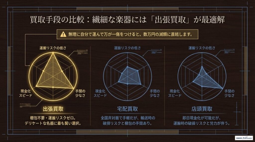 クラシックギターの買取方法は出張買取・宅配買取・店頭どれを選ぶべき？