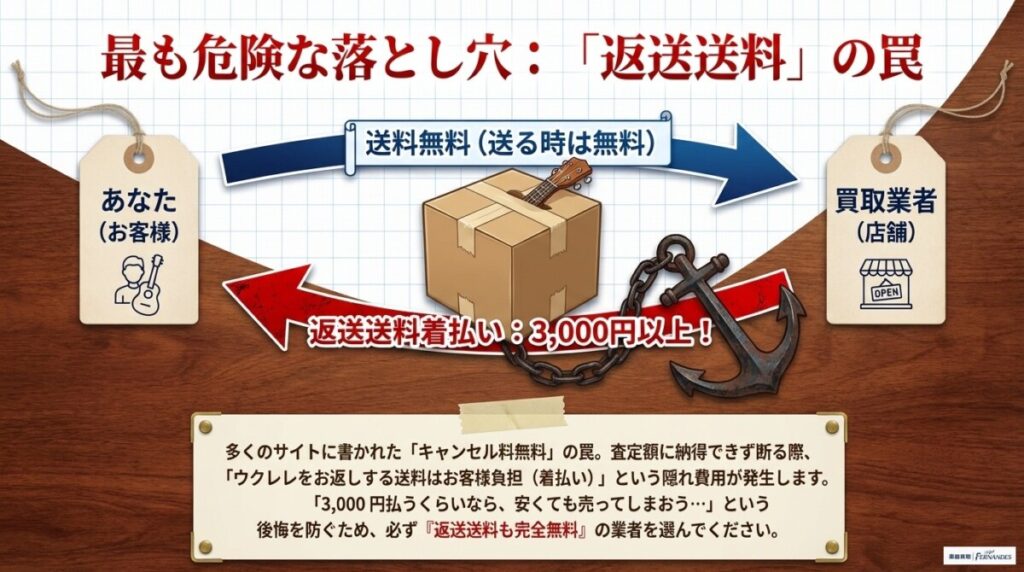 3. キャンセル時の「返送送料」は本当に無料か？