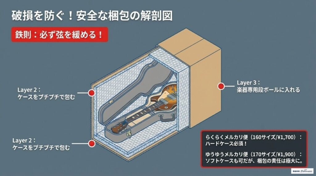 トラブルを防ぐ！メルカリ公式ルールに基づいたギターの梱包・発送手順