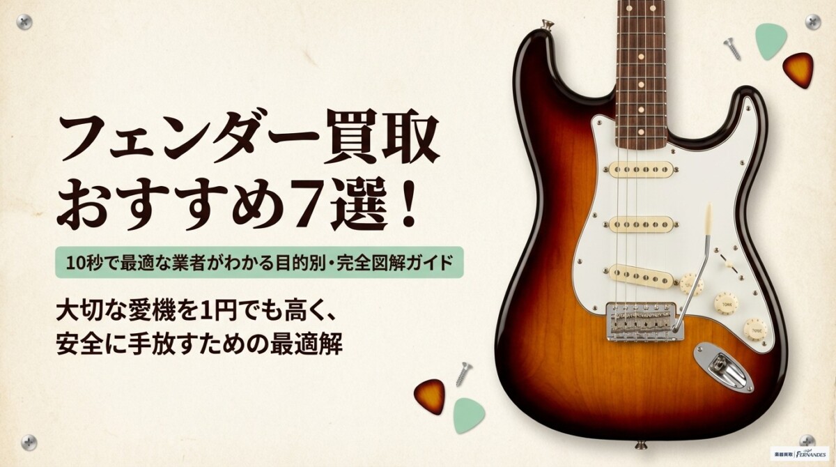 フェンダー買取おすすめ7選！10秒で最適な業者がわかる目的別ガイドのアイキャッチ