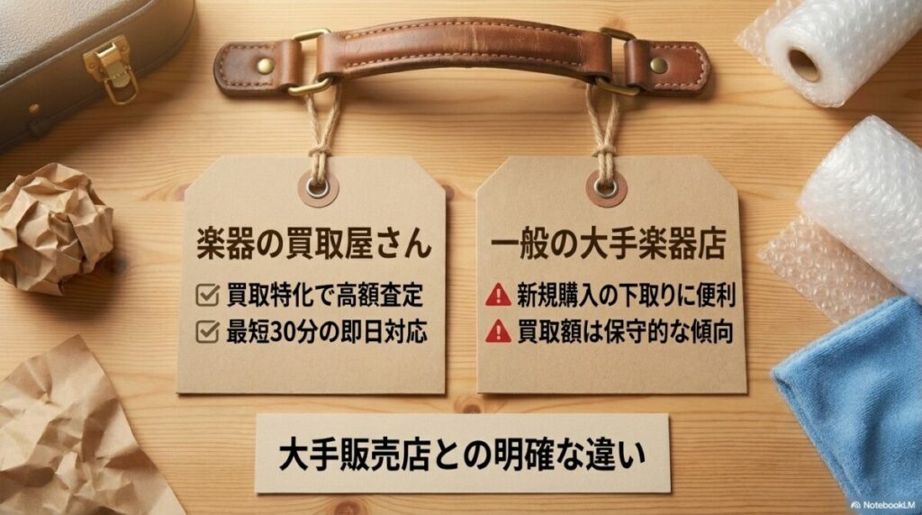 競合他社(イシバシ楽器・クロサワ楽器等)と楽器の買取屋さんを徹底比較!