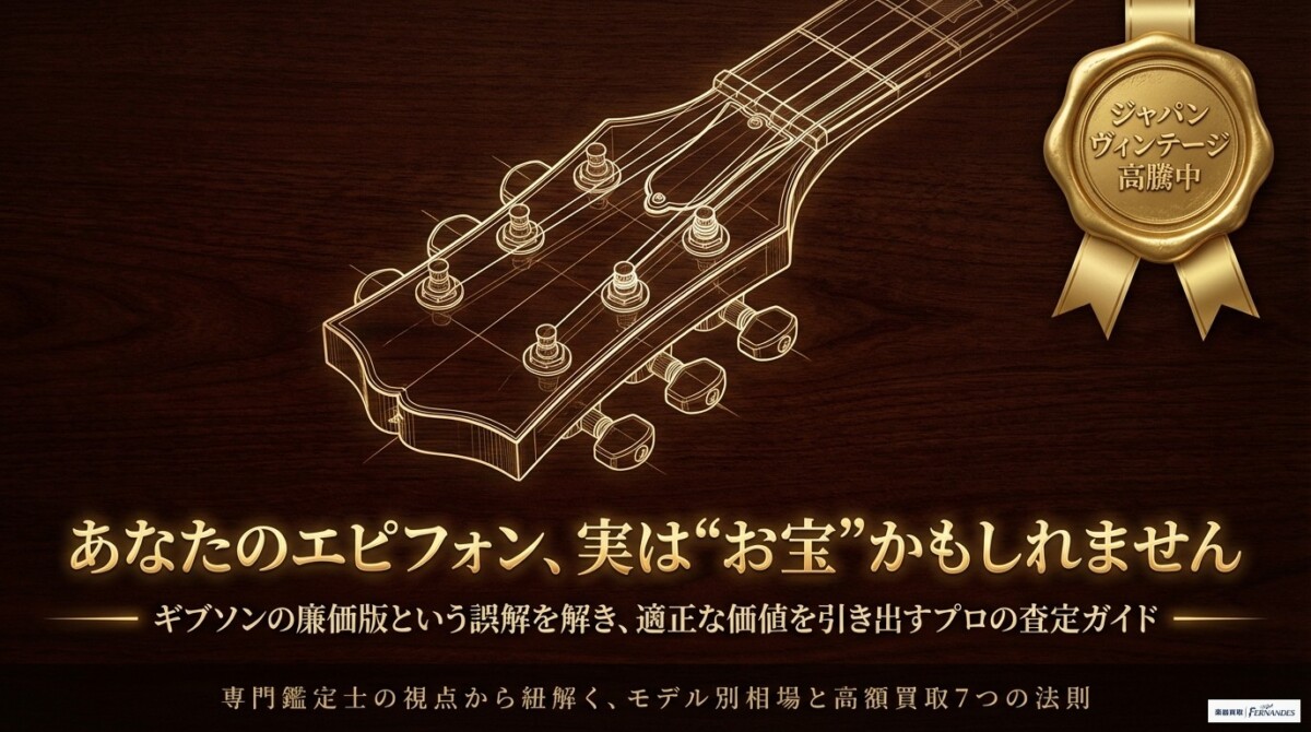 エピフォン買取おすすめ7選！レスポール等の相場と高額査定のコツのアイキャッチ