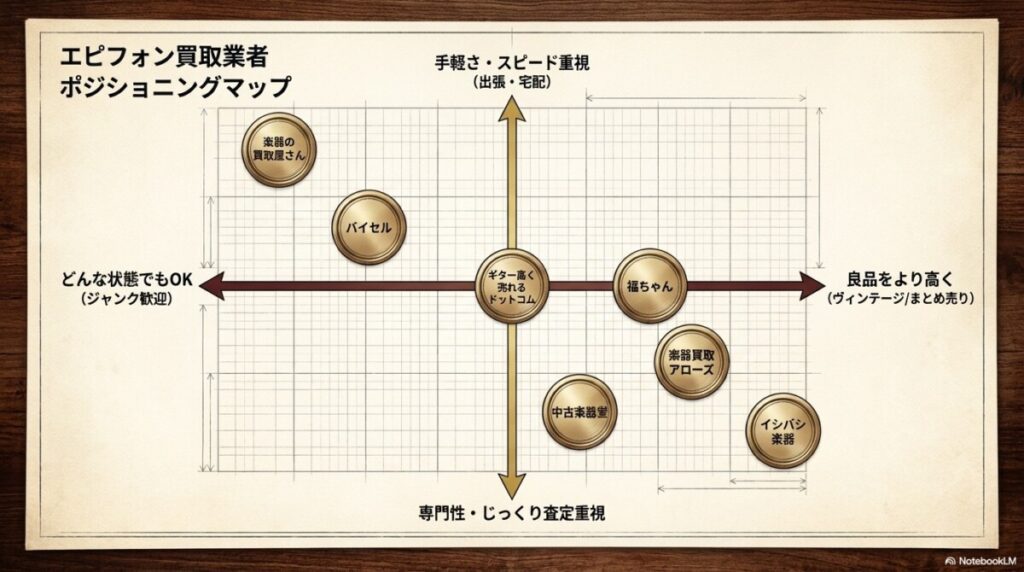 エピフォン買取におすすめの優良業者7選（出張・宅配・店頭）