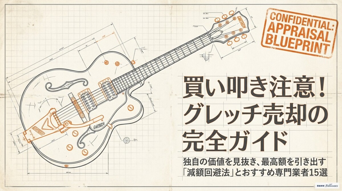 買い叩き注意！グレッチ買取おすすめ専門業者15選と減額回避法のアイキャッチ