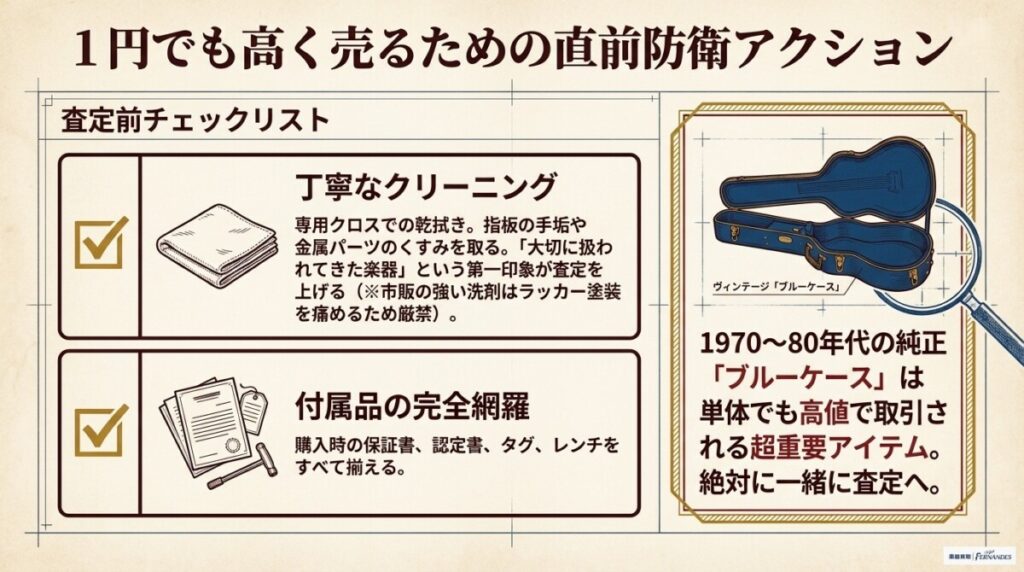 8. 1円でも高く売るための防衛マニュアル！事前のクリーニングと付属品の重要性
