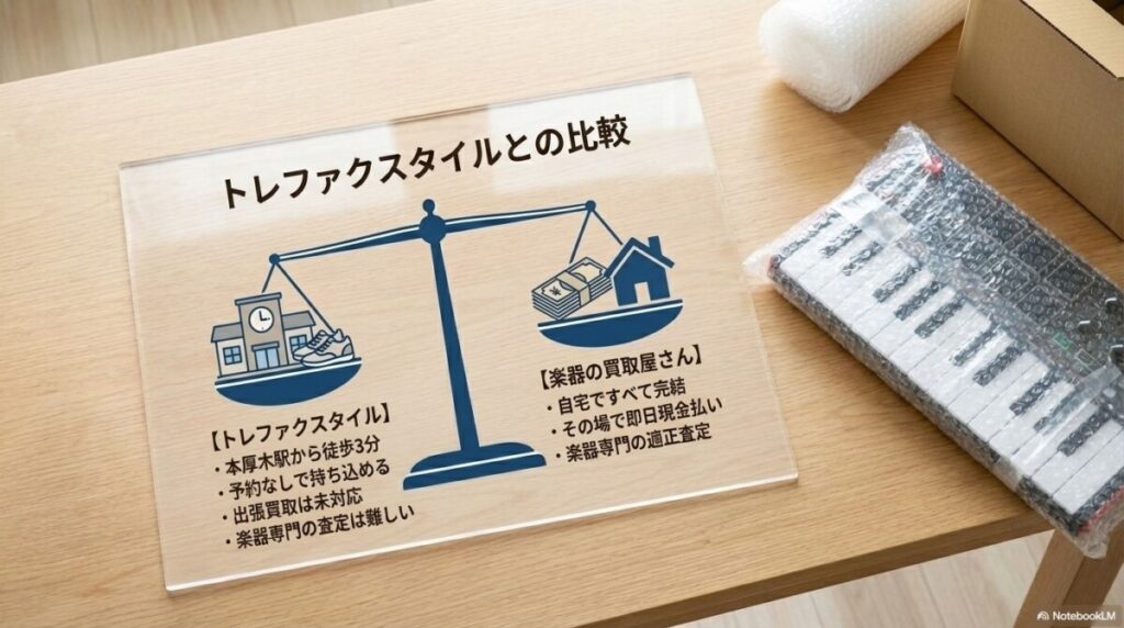 トレファクスタイル 本厚木駅前店との比較は?即日現金と予約なし査定のどちらを選ぶべき?
