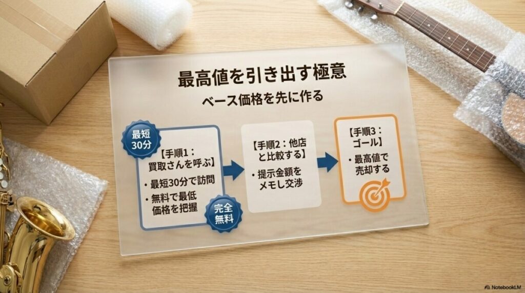 まずは楽器の買取屋さん 厚木店を呼ぶべき?相見積もりで最高値を引き出す1つの極意とは?