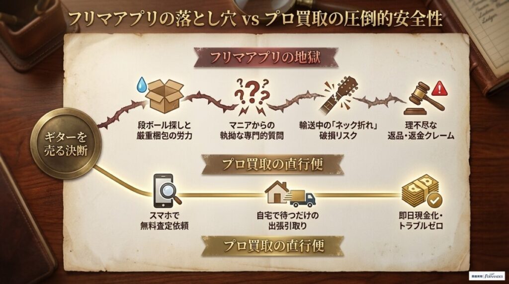 なぜグレコ買取をメルカリやヤフオクですると後悔するのか？フリマアプリの深刻なリスク