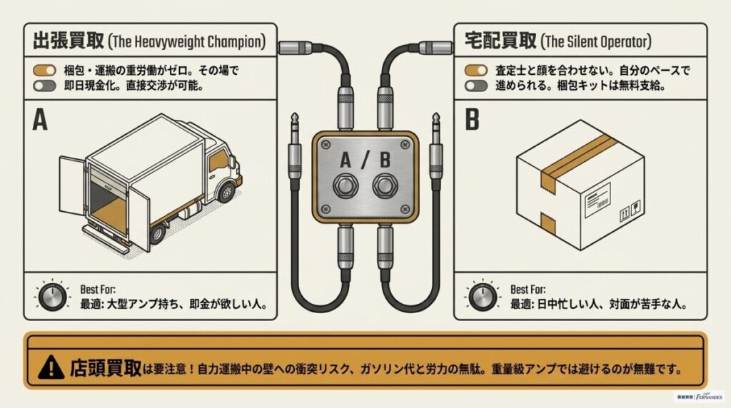 店頭・出張・宅配？ギターアンプ買取でおすすめの買取方法と選び方