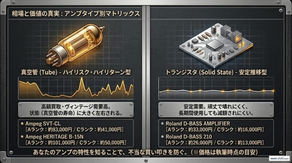 真空管アンプ（チューブアンプ）とトランジスタアンプの査定額の違い