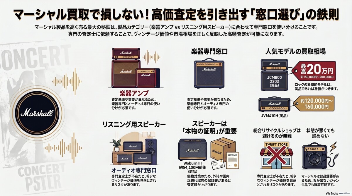 マーシャル買取おすすめ10選！窓口選びで損しないアンプ・スピーカー査定のアイキャッチ