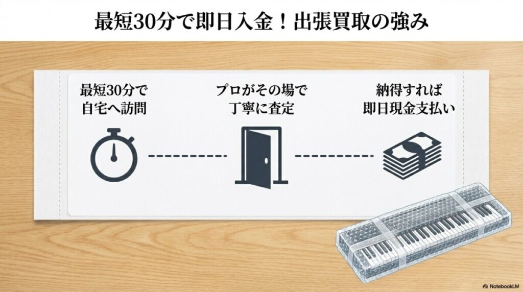 最短30分で即日入金!楽器の買取屋さん 大阪堺店の基本情報と出張買取の強み
