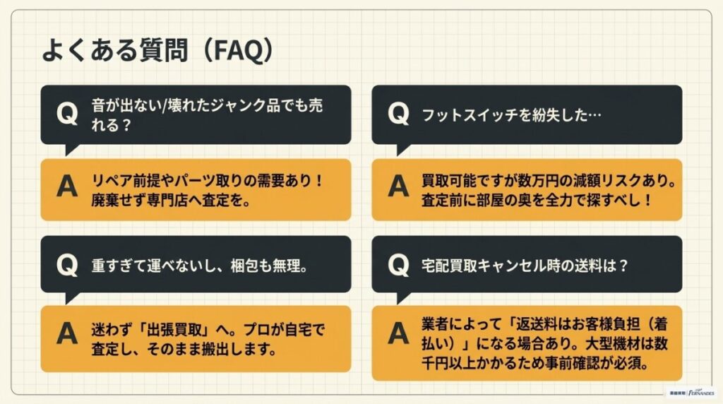 メサブギーの買取に関するよくある質問（FAQ）