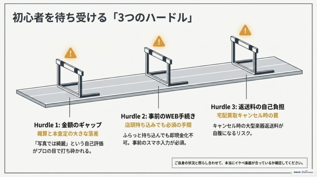 結論！「イケベ楽器 買取 評判」を調べた初心者が挫折しやすい3つの理由