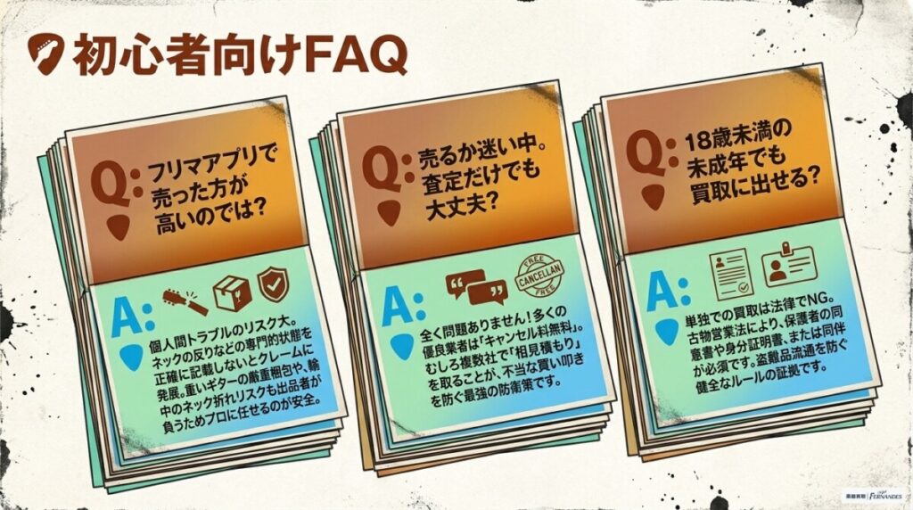レスポール買取に関するよくある質問（FAQ）