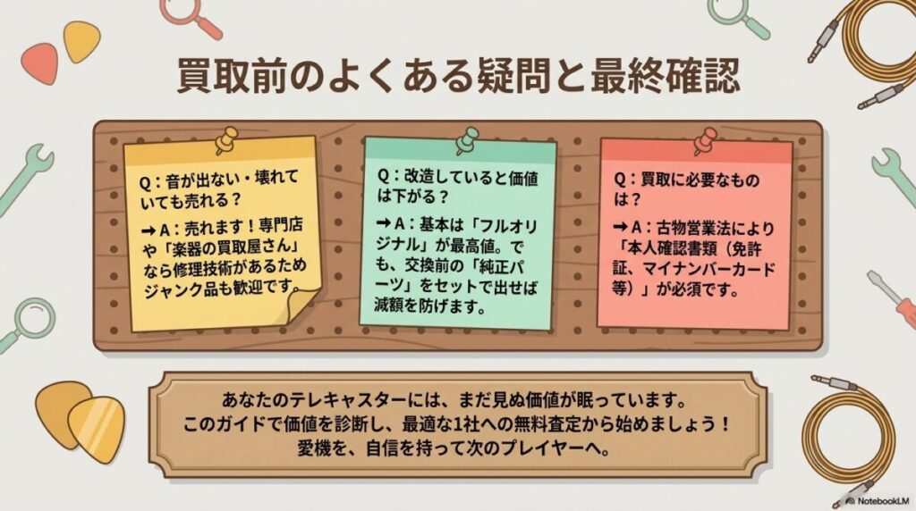 6. テレキャスターの買取に関するよくある質問（FAQ）