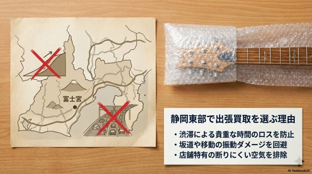【結論】静岡東部で楽器を売るなら出張専門一択である理由