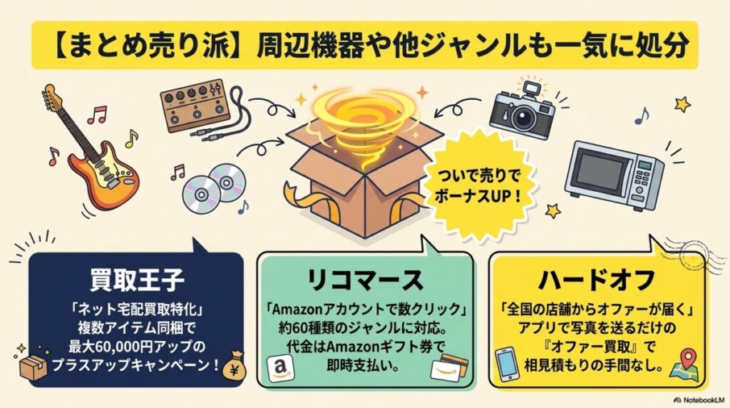 【まとめ売り派】周辺機器や他ジャンルも一気に処分できる業者