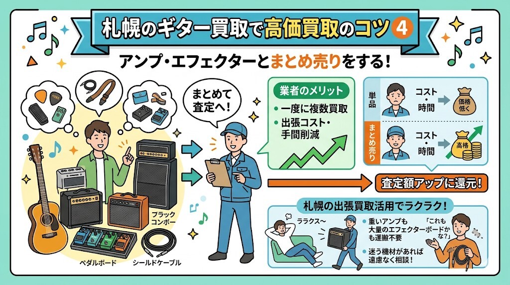 4. アンプ・エフェクターとまとめ売りをするをわかりやすく図解