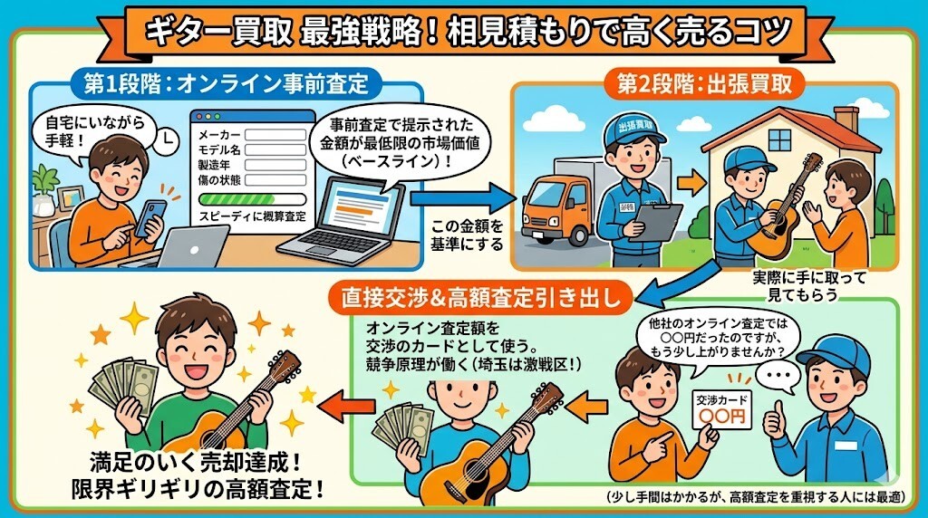 【CRO設計】本気で高く売るなら「出張(A社)×オンライン(B社)」の相見積もりをわかりやすく図解