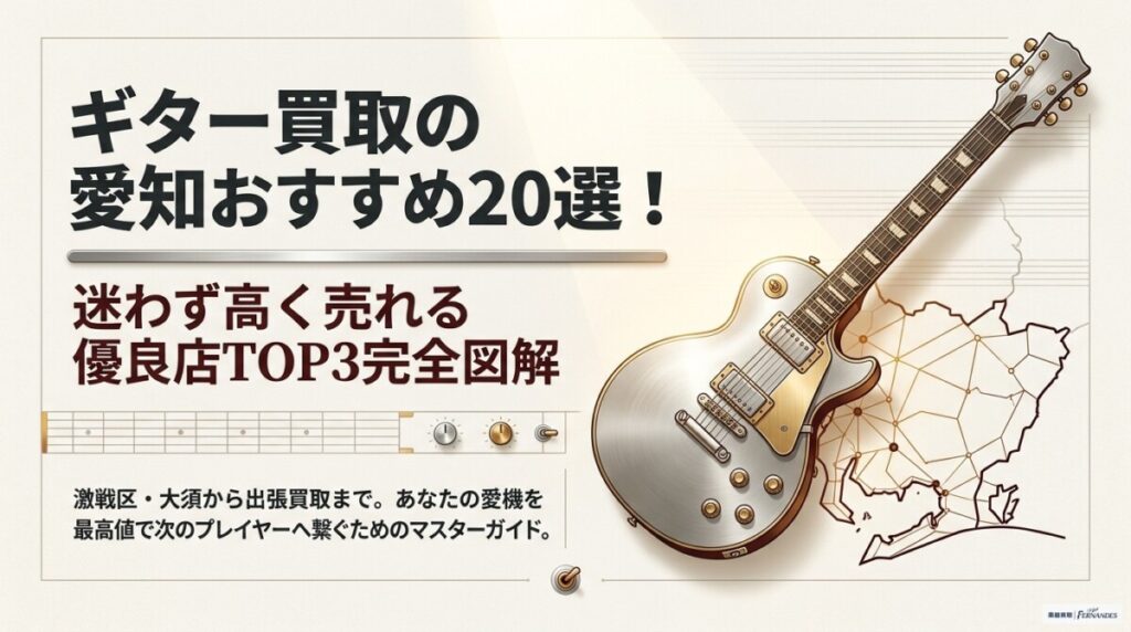 ギター買取の愛知おすすめ20選！迷わず高く売れる優良店TOP3