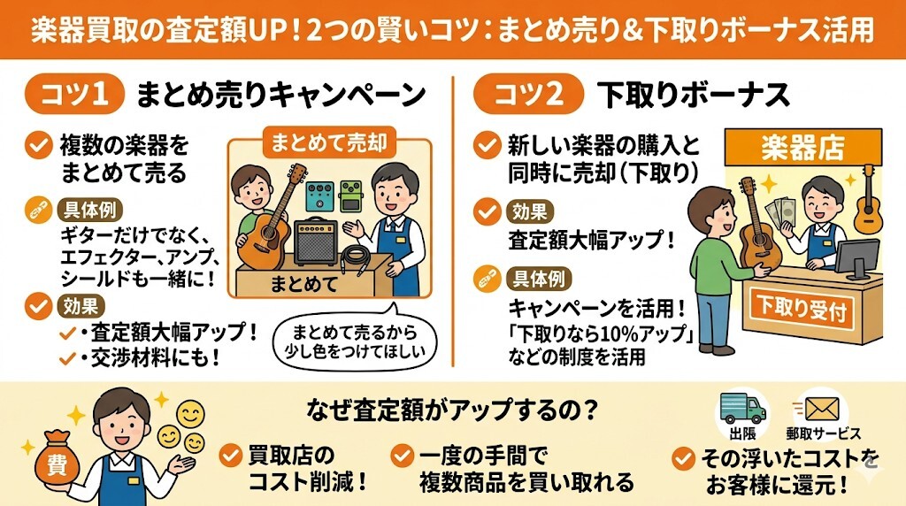[3. まとめ売りキャンペーンや下取りボーナスを利用するをわかりやすく図解