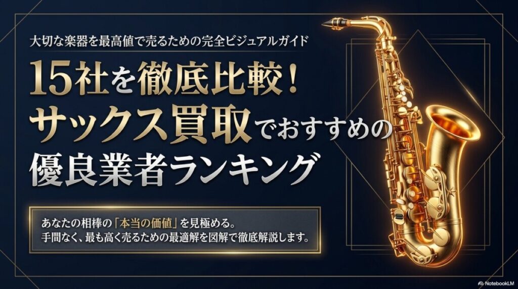 「15社を徹底比較！サックス買取でおすすめの優良業者ランキング」のコードエディター　アイキャッチ