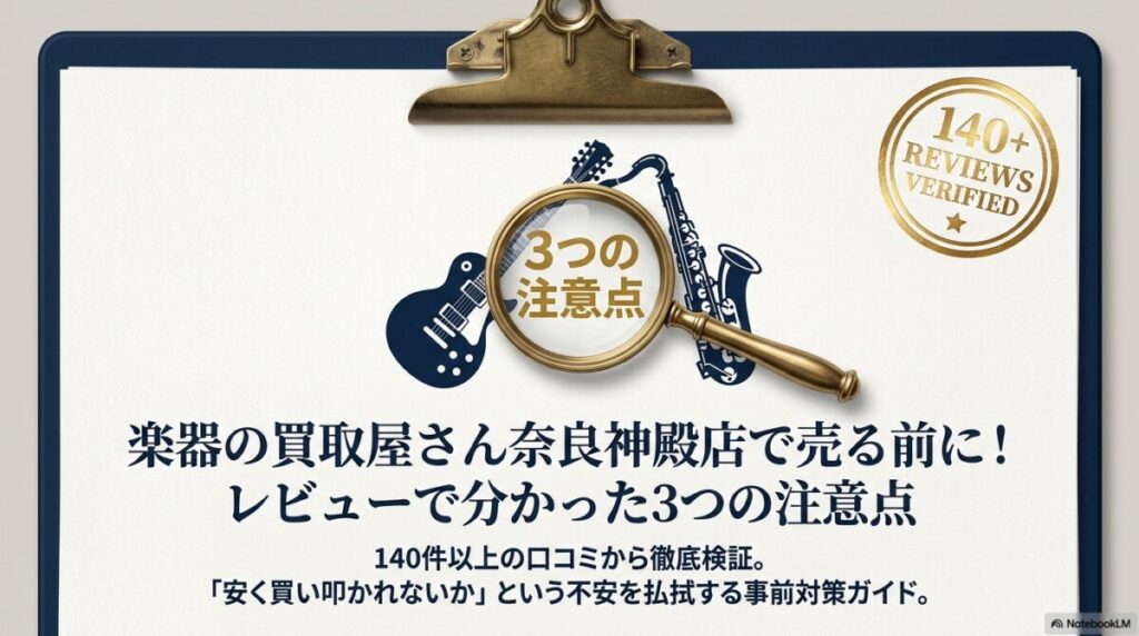 楽器の買取屋さん奈良神殿店で売る前に！レビューで分かった3つの注意点
