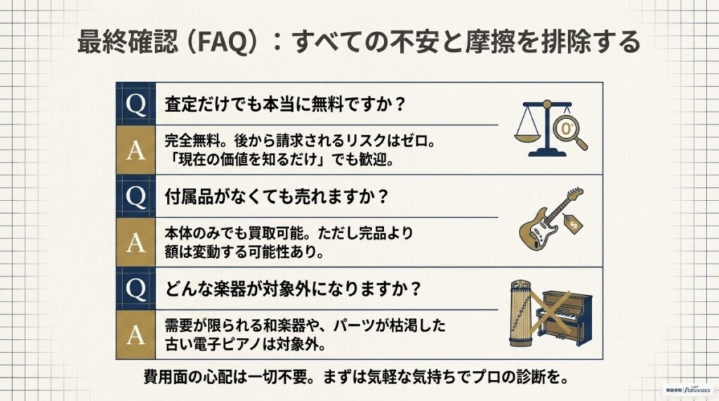 PAA:楽器の買取屋さん 横浜店のレビューや利用に関するよくある質問(FAQ)